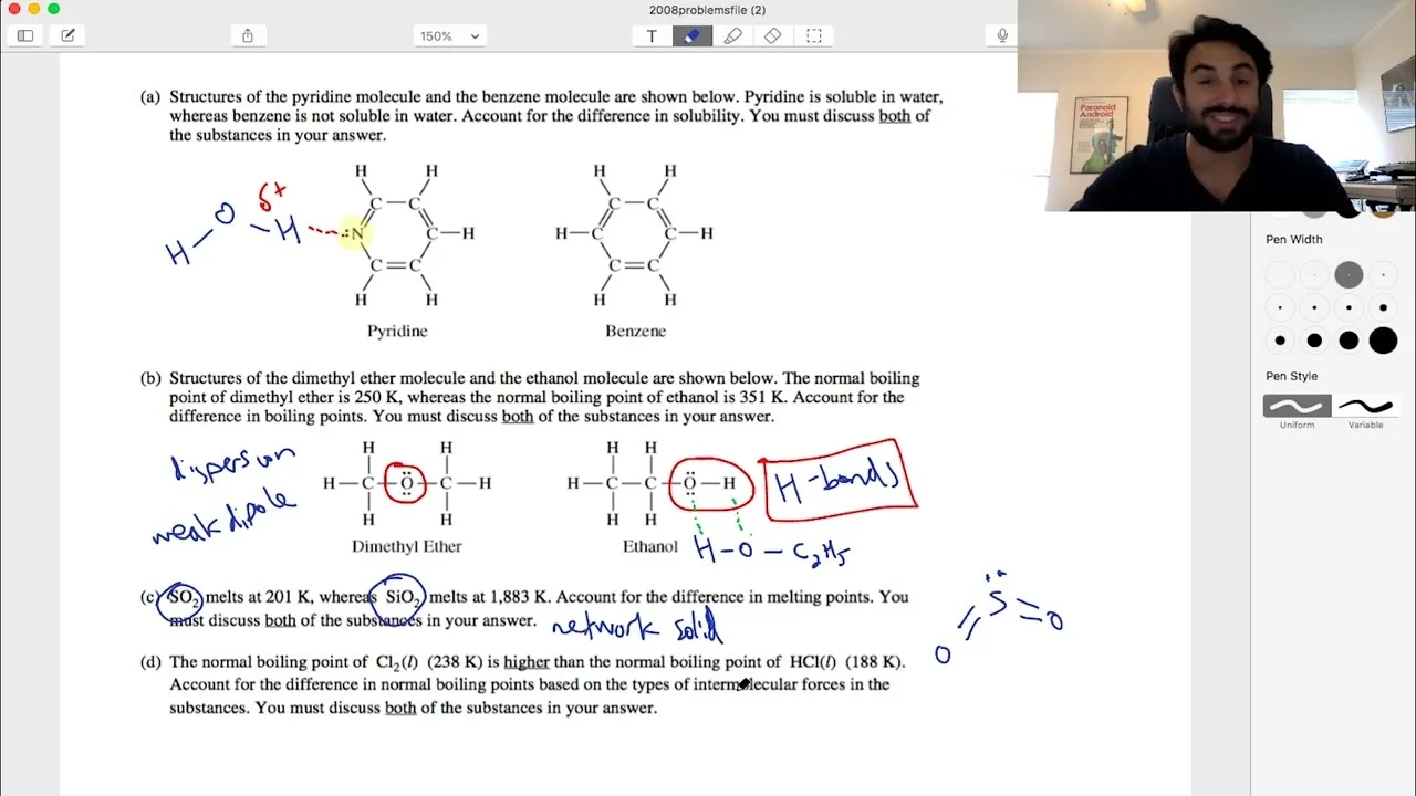 Understanding Intermolecular Forces Through AP Chemistry Problems