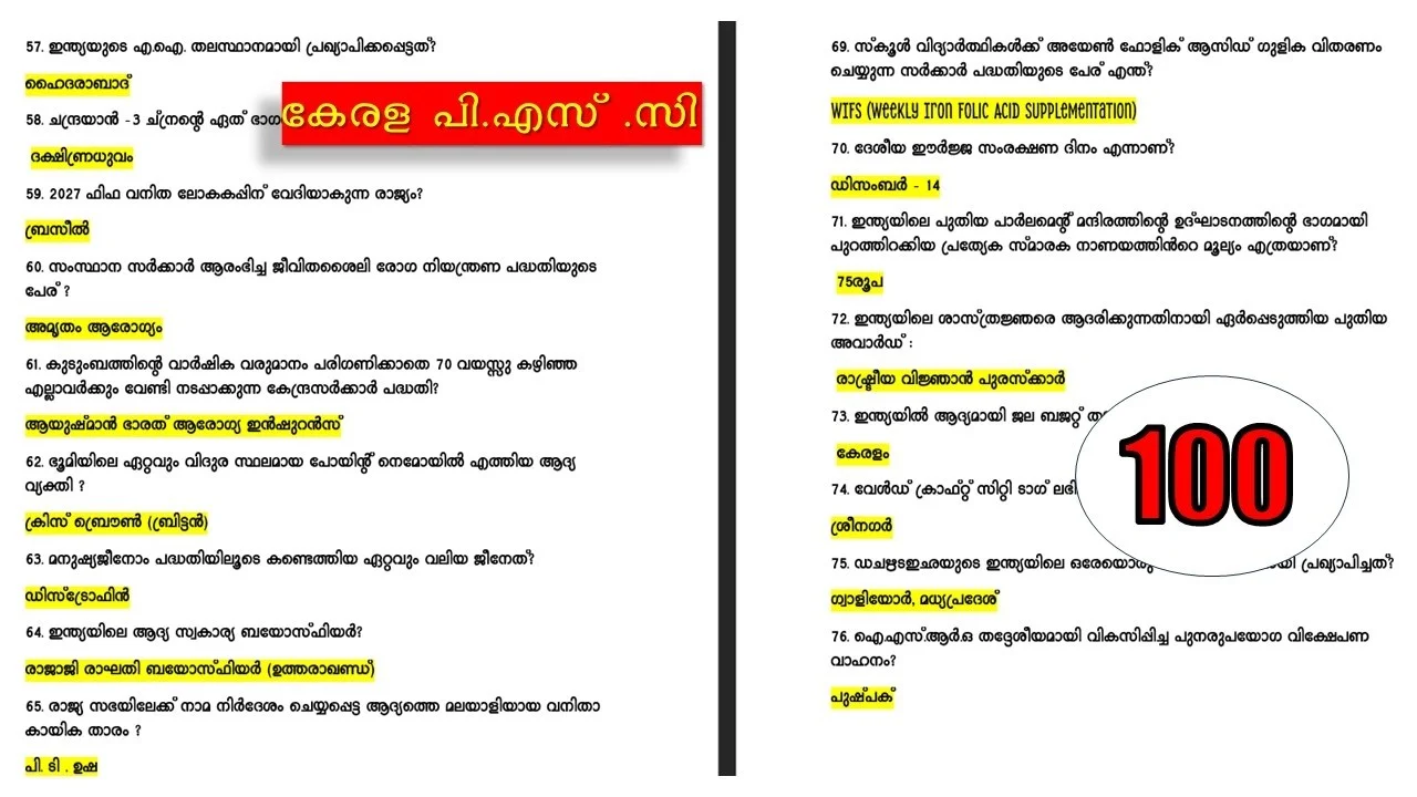 സക്സസ് ഫയലിൽ ക്വിക്ക് റിവിഷൻ - പ്രധാന ചോദ്യങ്ങൾ